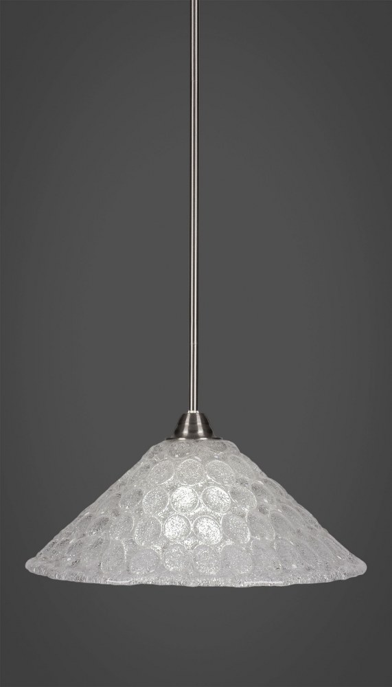 Toltec Lighting-3401-BN-411-Paramount - 1 Light Pendant-10.5 Inches Tall and 16 Inches Wide Brushed Nickel Italian Bubble Paramount - 1 Light Pendant-10.5 Inches Tall and 16 Inches Wide