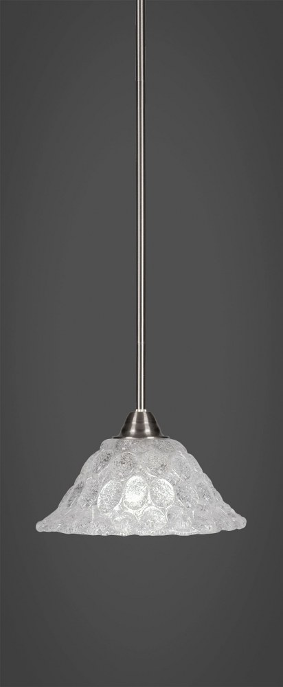 Toltec Lighting-3401-BN-431-Paramount - 1 Light Mini Pendant-8.5 Inches Tall and 10 Inches Wide Brushed Nickel Italian Bubble Paramount - 1 Light Mini Pendant-8.5 Inches Tall and 10 Inches Wide