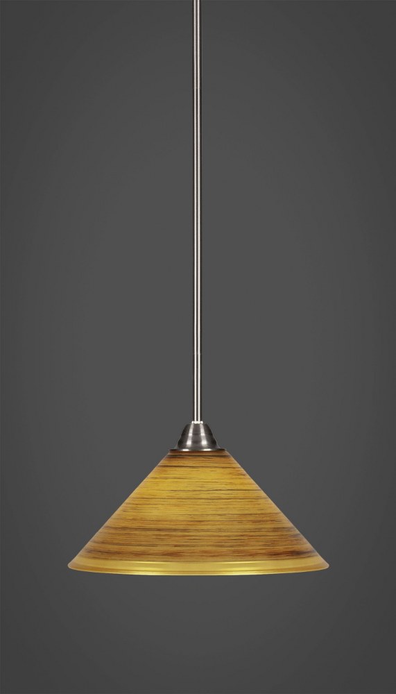 Toltec Lighting-3401-BN-444-Paramount - 1 Light Pendant-9.5 Inches Tall and 12 Inches Wide Brushed Nickel Firre Saturn Paramount - 1 Light Pendant-9.5 Inches Tall and 12 Inches Wide