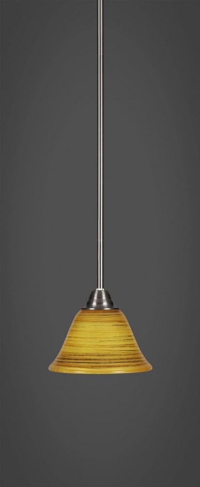 Toltec Lighting-3401-BN-454-Paramount - 1 Light Mini Pendant-8.5 Inches Tall and 7 Inches Wide Brushed Nickel Firre Saturn Paramount - 1 Light Mini Pendant-8.5 Inches Tall and 7 Inches Wide