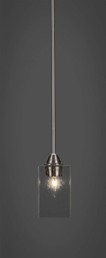 Toltec Lighting-3401-BN-530-Paramount - 1 Light Mini Pendant-10.75 Inches Tall and 4 Inches Wide Brushed Nickel Clear Bubble Paramount - 1 Light Mini Pendant-10.75 Inches Tall and 4 Inches Wide