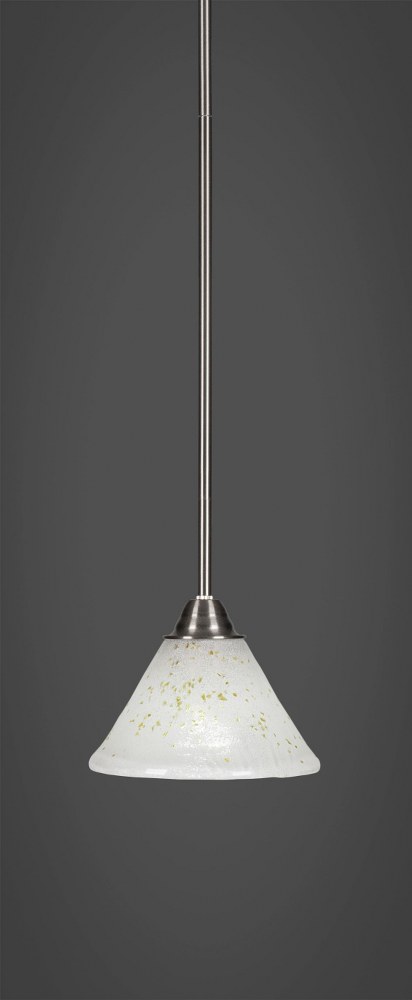 Toltec Lighting-3401-BN-7145-Paramount - 1 Light Mini Pendant-8.5 Inches Tall and 7 Inches Wide Brushed Nickel Gold Ice Paramount - 1 Light Mini Pendant-8.5 Inches Tall and 7 Inches Wide