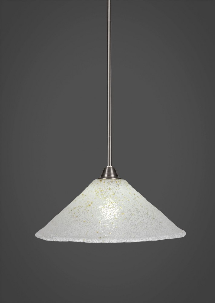 Toltec Lighting-3401-BN-714-Paramount - 1 Light Pendant-10.5 Inches Tall and 16 Inches Wide Brushed Nickel Gold Ice Paramount - 1 Light Pendant-10.5 Inches Tall and 16 Inches Wide