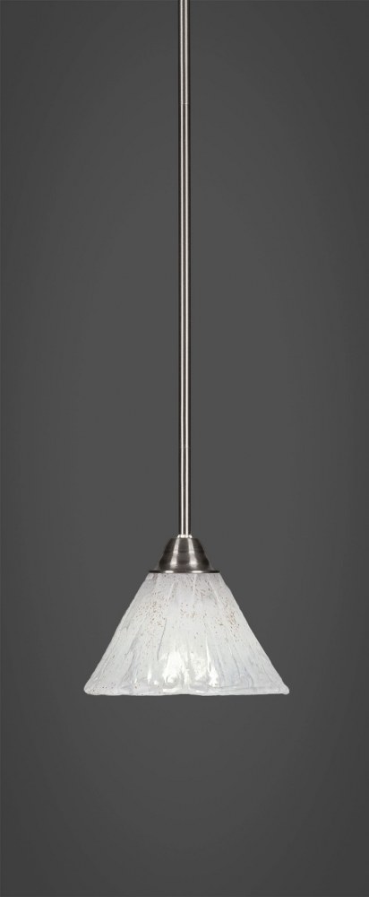 Toltec Lighting-3401-BN-7195-Paramount - 1 Light Mini Pendant-8.5 Inches Tall and 7 Inches Wide Brushed Nickel Italian Ice Paramount - 1 Light Mini Pendant-8.5 Inches Tall and 7 Inches Wide