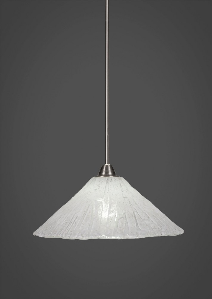 Toltec Lighting-3401-BN-719-Paramount - 1 Light Pendant-10.5 Inches Tall and 16 Inches Wide Brushed Nickel Italian Ice Paramount - 1 Light Pendant-10.5 Inches Tall and 16 Inches Wide