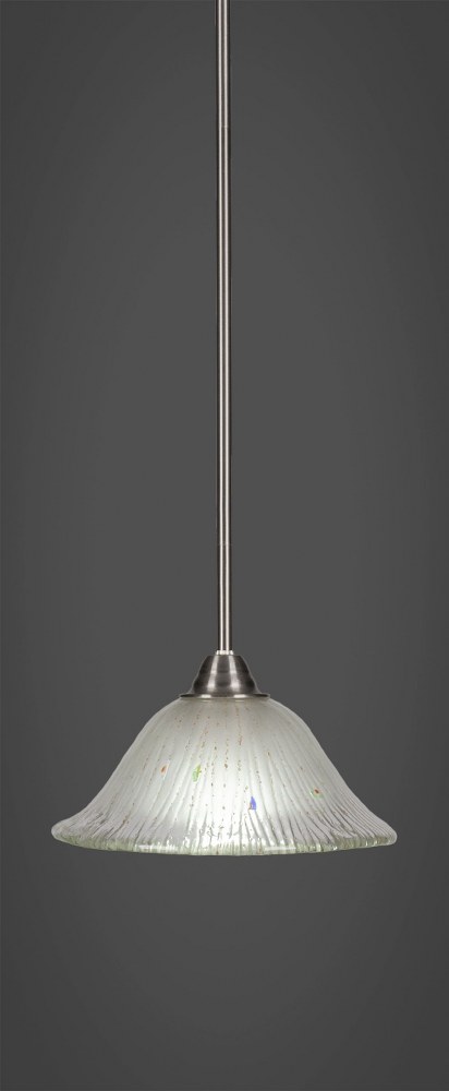 Toltec Lighting-3401-BN-731-Paramount - 1 Light Mini Pendant-8.5 Inches Tall and 10 Inches Wide Brushed Nickel Frosted Crystal Paramount - 1 Light Mini Pendant-8.5 Inches Tall and 10 Inches Wide