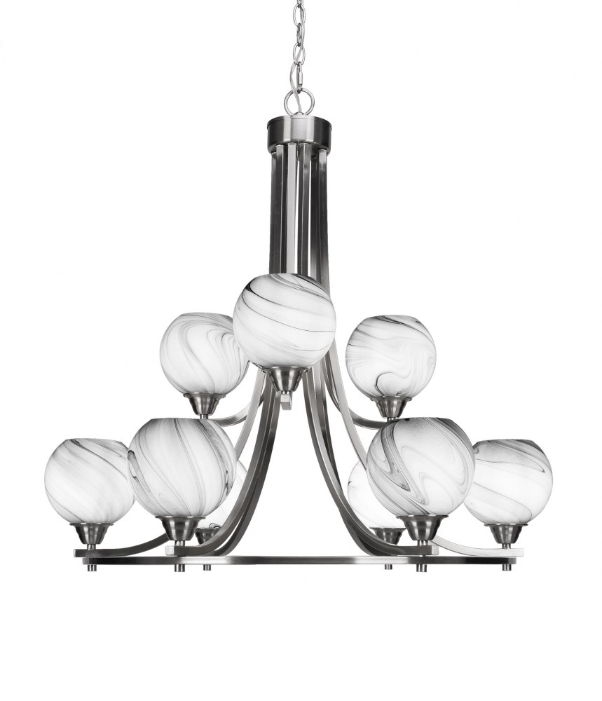 4532668 Toltec Lighting-3409-BN-4109-Paramount-9 Light Cha sku 4532668