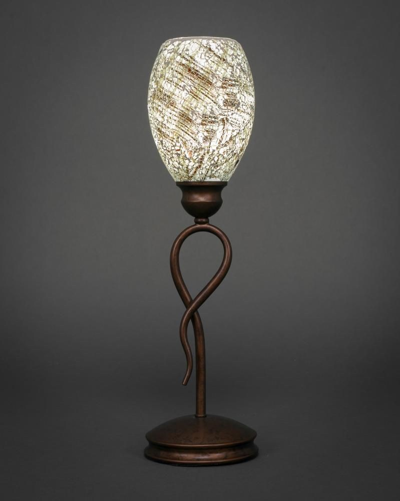 Toltec Lighting-35-BRZ-5054-Leaf - 1 Light Mini Table Lamp-19 Inches Tall and 5 Inches Wide Bronze Natural Fusion Leaf - 1 Light Mini Table Lamp-19 Inches Tall and 5 Inches Wide