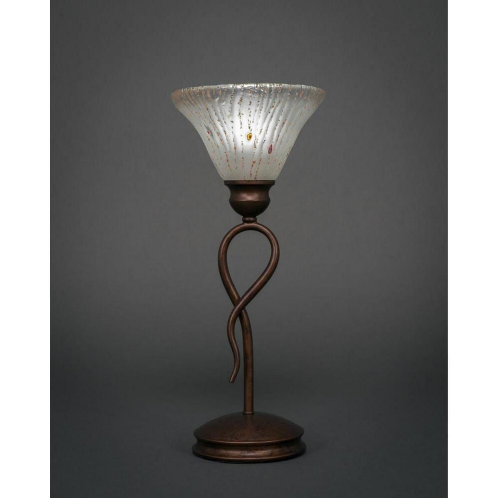 7-Inch Toltec Lighting 110-BRZ-751 Leaf Two-Light Wall Sconce Bronze Finish with Frosted Crystal Glass Shade 