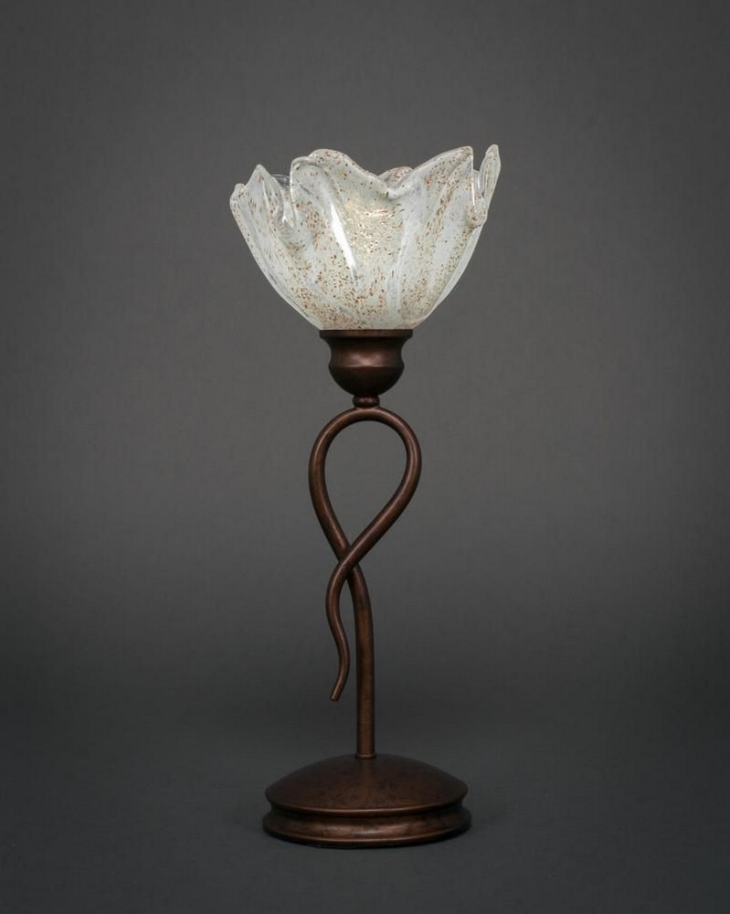 Toltec Lighting-35-BRZ-759-Leaf - 1 Light Mini Table Lamp-13.25 Inches Tall and 7 Inches Wide Bronze Italian Ice Leaf - 1 Light Mini Table Lamp-13.25 Inches Tall and 7 Inches Wide