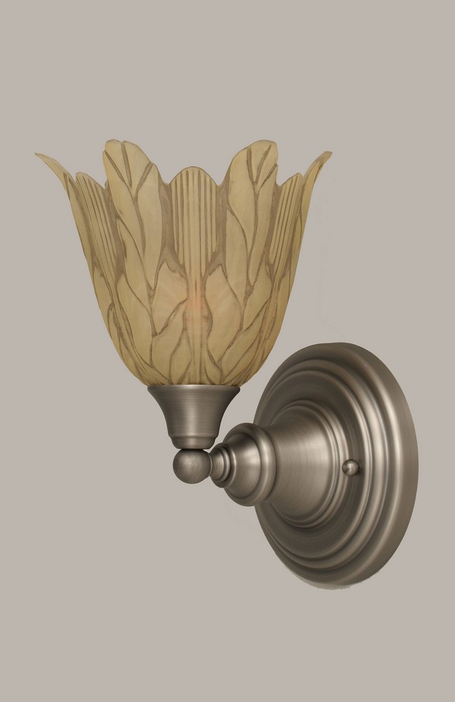 Toltec Lighting-40-BN-1025-Any - 1 Light Wall Sconce-10 Inches Tall and 7 Inches Wide Brushed Nickel Vanilla Leaf Any - 1 Light Wall Sconce-10 Inches Tall and 7 Inches Wide