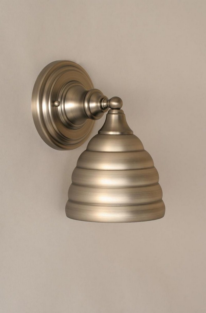 Toltec Lighting-40-BN-425-One Light Wall Sconce-8 Inches Wide by 9 Inches High Brushed Nickel  One Light Wall Sconce-8 Inches Wide by 9 Inches High