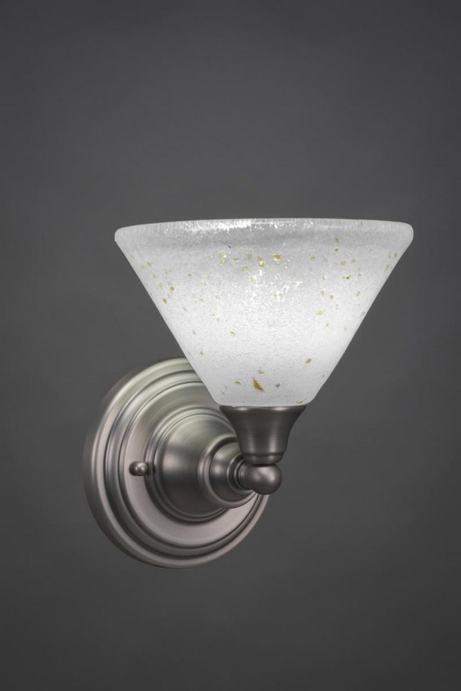 Toltec Lighting-40-BN-7145-Any - 1 Light Wall Sconce-8.75 Inches Tall and 8 Inches Wide Brushed Nickel Gold Ice Any - 1 Light Wall Sconce-8.75 Inches Tall and 8 Inches Wide