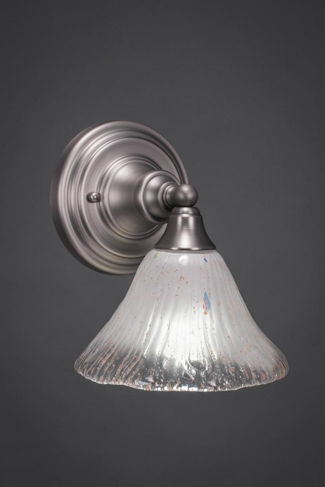 Toltec Lighting-40-BN-751-Any - 1 Light Wall Sconce-8.75 Inches Tall and 8 Inches Wide Brushed Nickel Frosted Crystal Any - 1 Light Wall Sconce-8.75 Inches Tall and 8 Inches Wide