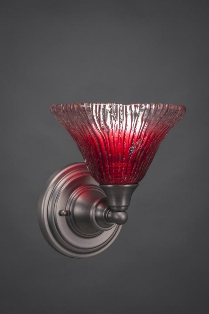 Toltec Lighting-40-BN-756-Any - 1 Light Wall Sconce-8.75 Inches Tall and 8 Inches Wide Brushed Nickel Raspberry Crystal Any - 1 Light Wall Sconce-8.75 Inches Tall and 8 Inches Wide