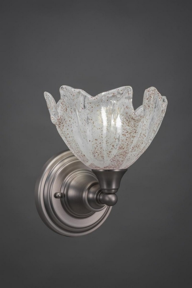 Toltec Lighting-40-BN-759-Any - 1 Light Wall Sconce-9 Inches Tall and 8 Inches Wide Brushed Nickel Italian Ice Any - 1 Light Wall Sconce-9 Inches Tall and 8 Inches Wide