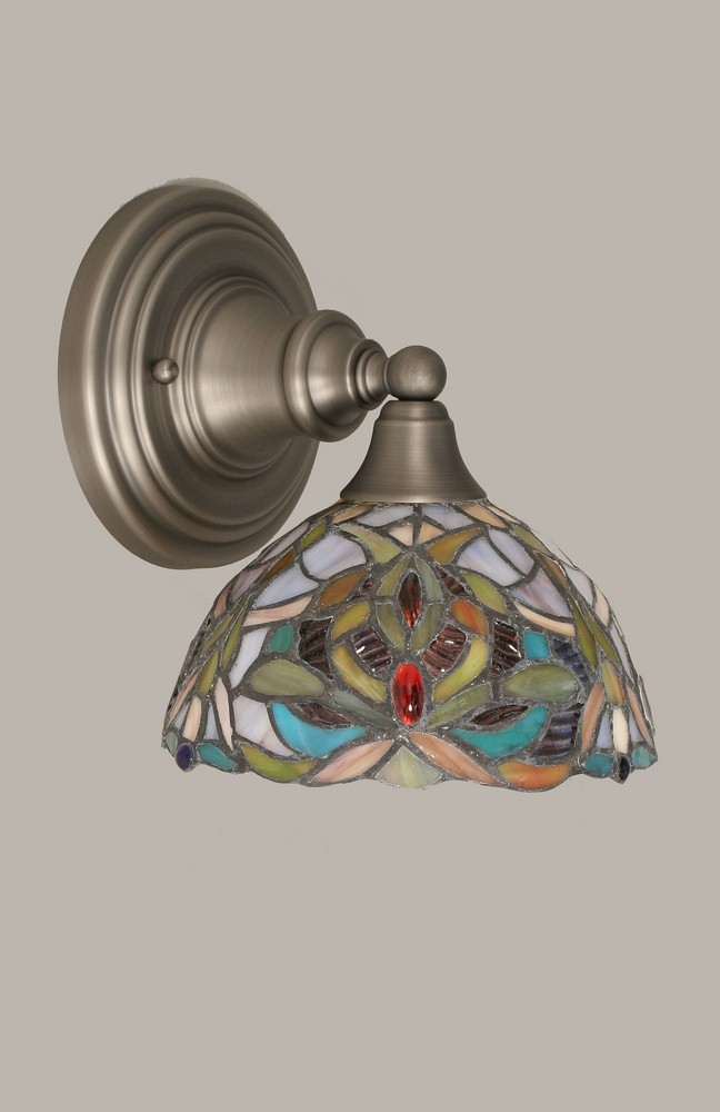 Toltec Lighting-40-BN-9905-Any - 1 Light Wall Sconce-8.5 Inches Tall and 7 Inches Wide Brushed Nickel Kaleidoscope Mini Art Any - 1 Light Wall Sconce-8.5 Inches Tall and 7 Inches Wide