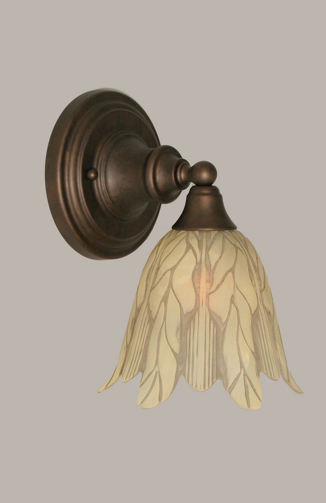 Toltec Lighting-40-BRZ-1025-Any - 1 Light Wall Sconce-10 Inches Tall and 7 Inches Wide Bronze Vanilla Leaf Any - 1 Light Wall Sconce-10 Inches Tall and 7 Inches Wide