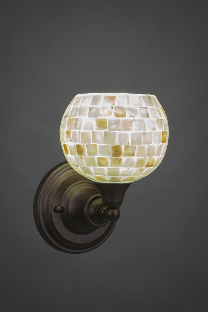 Toltec Lighting-40-BRZ-405-Any - 1 Light Wall Sconce-9.25 Inches Tall and 6.25 Inches Wide Bronze Mystic Seashell Any - 1 Light Wall Sconce-9.25 Inches Tall and 6.25 Inches Wide