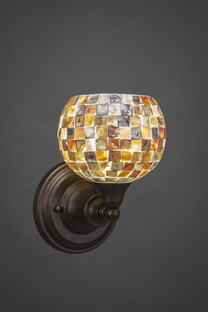 Toltec Lighting-40-BRZ-407-Any - 1 Light Wall Sconce-9.25 Inches Tall and 6.25 Inches Wide Bronze Sea Mist Seashell Any - 1 Light Wall Sconce-9.25 Inches Tall and 6.25 Inches Wide