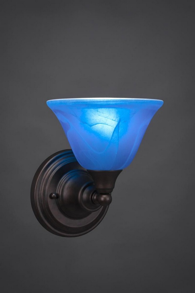 Toltec Lighting-40-BRZ-4155-Any - 1 Light Wall Sconce-8.5 Inches Tall and 7.5 Inches Wide Bronze Blue Italian Any - 1 Light Wall Sconce-8.5 Inches Tall and 7.5 Inches Wide