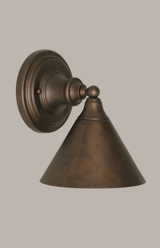 Toltec Lighting-40-BRZ-421-Any - 1 Light Wall Sconce-8.75 Inches Tall and 7 Inches Wide Bronze Clear Any - 1 Light Wall Sconce-8.75 Inches Tall and 7 Inches Wide