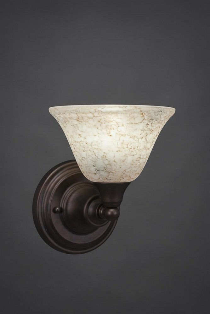 Toltec Lighting-40-BRZ-508-Any - 1 Light Wall Sconce-8.5 Inches Tall and 7.5 Inches Wide Bronze Italian Marble Any - 1 Light Wall Sconce-8.5 Inches Tall and 7.5 Inches Wide