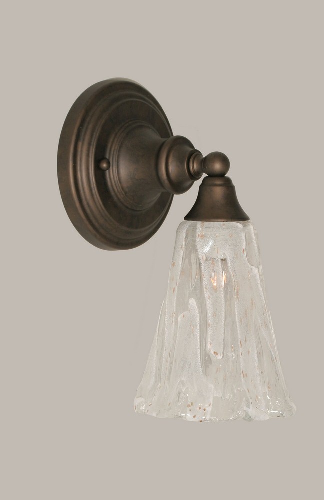 Toltec Lighting-40-BRZ-729-Any - 1 Light Wall Sconce-11 Inches Tall and 5.5 Inches Wide Bronze Italian Ice Any - 1 Light Wall Sconce-11 Inches Tall and 5.5 Inches Wide