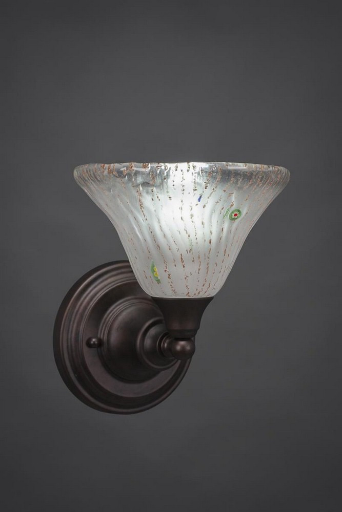 Toltec Lighting-40-BRZ-751-Any - 1 Light Wall Sconce-8.75 Inches Tall and 8 Inches Wide Bronze Frosted Crystal Any - 1 Light Wall Sconce-8.75 Inches Tall and 8 Inches Wide