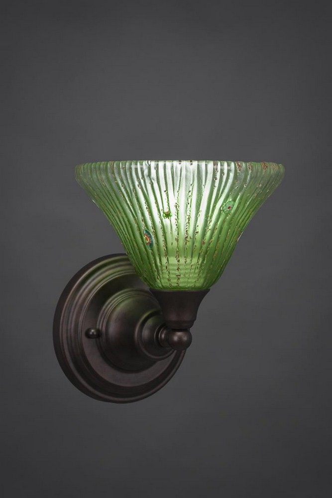 Toltec Lighting-40-BRZ-753-Any - 1 Light Wall Sconce-8.75 Inches Tall and 8 Inches Wide Bronze Kiwi Green Crystal Any - 1 Light Wall Sconce-8.75 Inches Tall and 8 Inches Wide