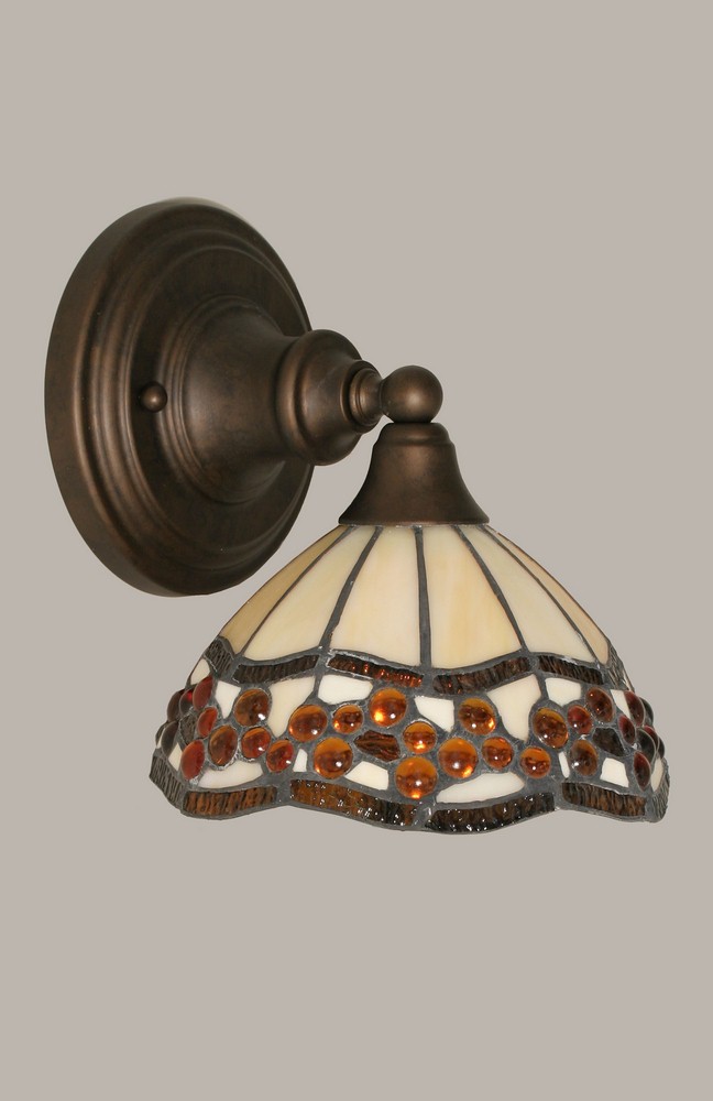 Toltec Lighting-40-BRZ-9975-Any - 1 Light Wall Sconce-8.5 Inches Tall and 7 Inches Wide Bronze Roman Jewel Mini Art Any - 1 Light Wall Sconce-8.5 Inches Tall and 7 Inches Wide