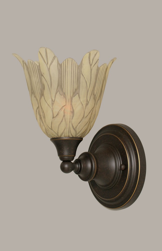 Toltec Lighting-40-DG-1025-Any - 1 Light Wall Sconce-10 Inches Tall and 7 Inches Wide Dark Granite Vanilla Leaf Any - 1 Light Wall Sconce-10 Inches Tall and 7 Inches Wide