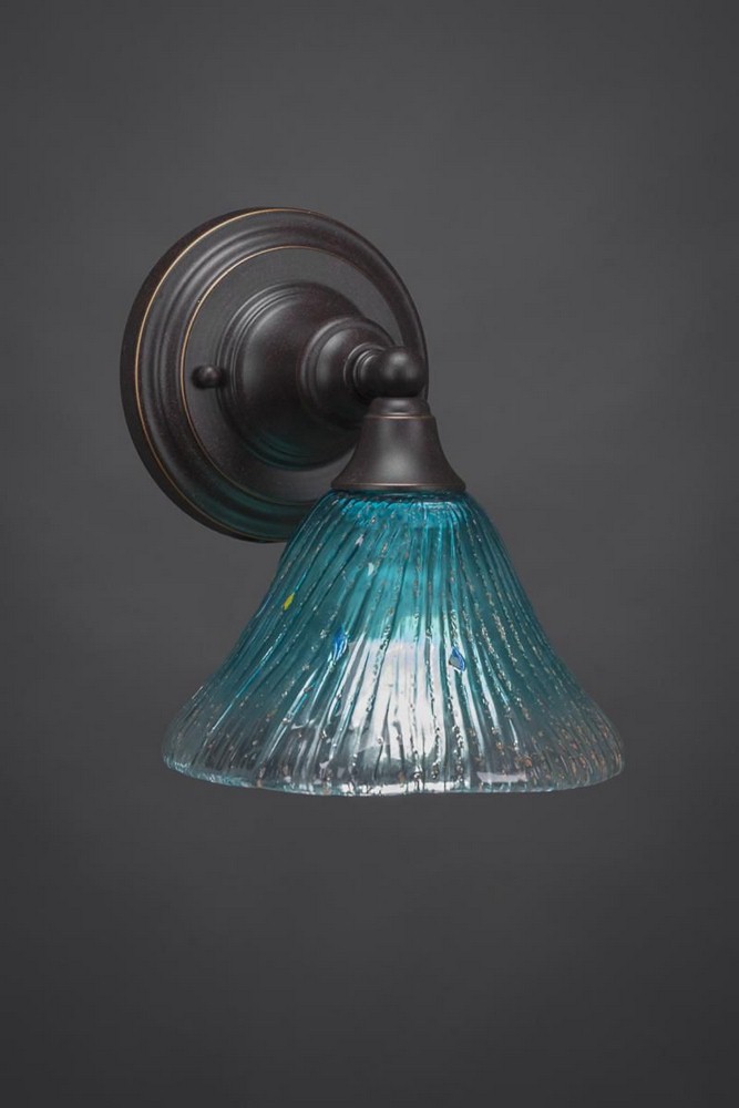 Toltec Lighting-40-DG-458-Any - 1 Light Wall Sconce-8.75 Inches Tall and 8 Inches Wide Dark Granite Teal Crystal Any - 1 Light Wall Sconce-8.75 Inches Tall and 8 Inches Wide