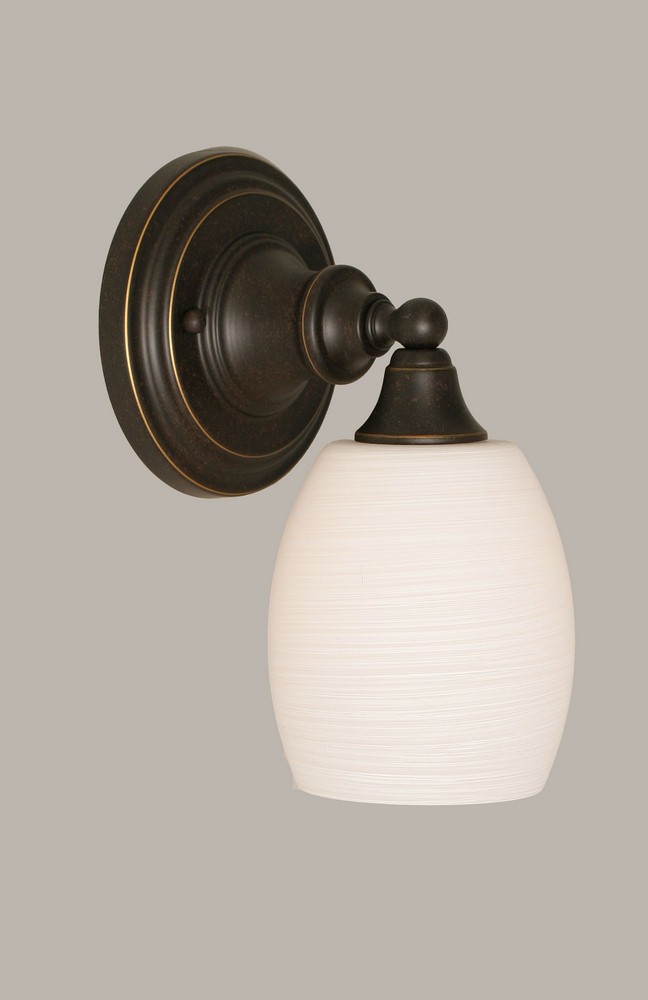 Toltec Lighting-40-DG-615-Any - 1 Light Wall Sconce-10.25 Inches Tall and 5 Inches Wide Dark Granite White Linen Any - 1 Light Wall Sconce-10.25 Inches Tall and 5 Inches Wide