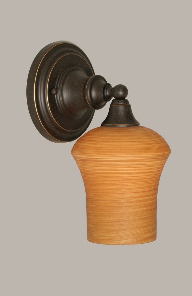 Toltec Lighting-40-DG-680-Any - 1 Light Wall Sconce-11 Inches Tall and 5 Inches Wide Dark Granite Zilo Cayenne Linen Any - 1 Light Wall Sconce-11 Inches Tall and 5 Inches Wide