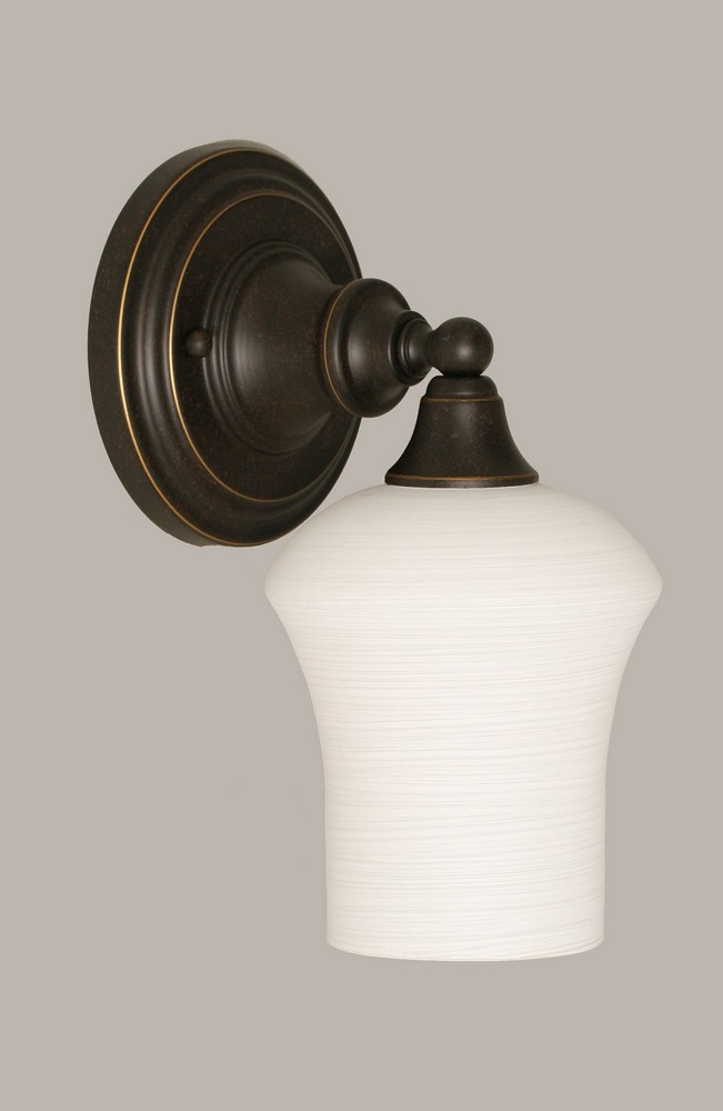 Toltec Lighting-40-DG-681-Any - 1 Light Wall Sconce-11 Inches Tall and 5 Inches Wide Dark Granite Zilo White Linen Any - 1 Light Wall Sconce-11 Inches Tall and 5 Inches Wide