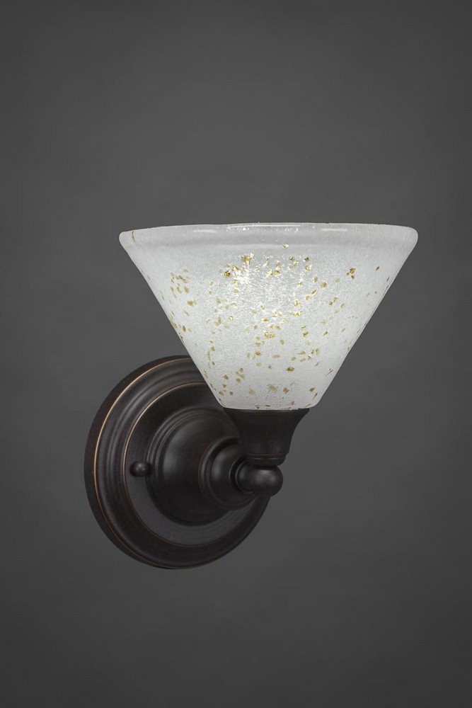 Toltec Lighting-40-DG-7145-Any - 1 Light Wall Sconce-8.75 Inches Tall and 8 Inches Wide Dark Granite Gold Ice Any - 1 Light Wall Sconce-8.75 Inches Tall and 8 Inches Wide