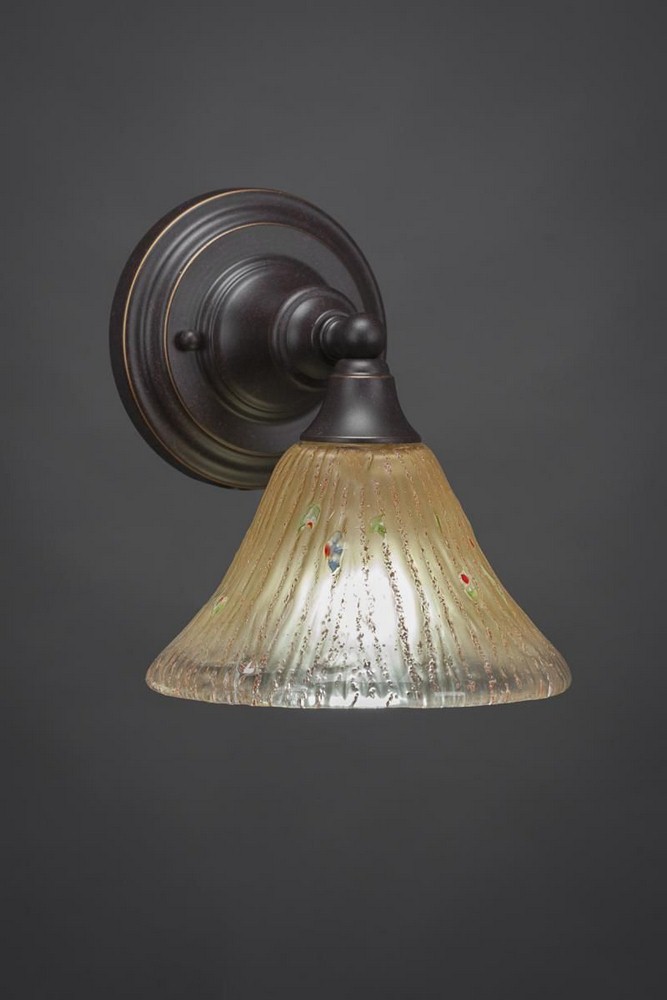 Toltec Lighting-40-DG-750-Any - 1 Light Wall Sconce-8.75 Inches Tall and 8 Inches Wide Dark Granite Amber Crystal Any - 1 Light Wall Sconce-8.75 Inches Tall and 8 Inches Wide