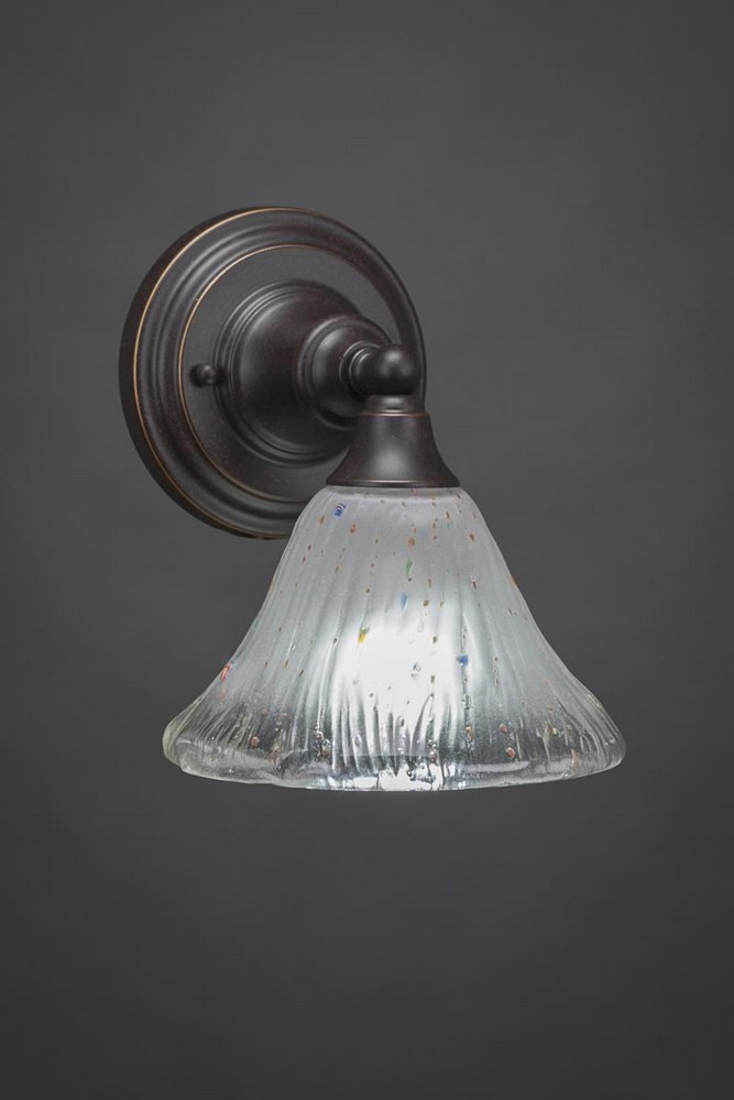 Toltec Lighting-40-DG-751-Any - 1 Light Wall Sconce-8.75 Inches Tall and 8 Inches Wide Dark Granite Frosted Crystal Any - 1 Light Wall Sconce-8.75 Inches Tall and 8 Inches Wide