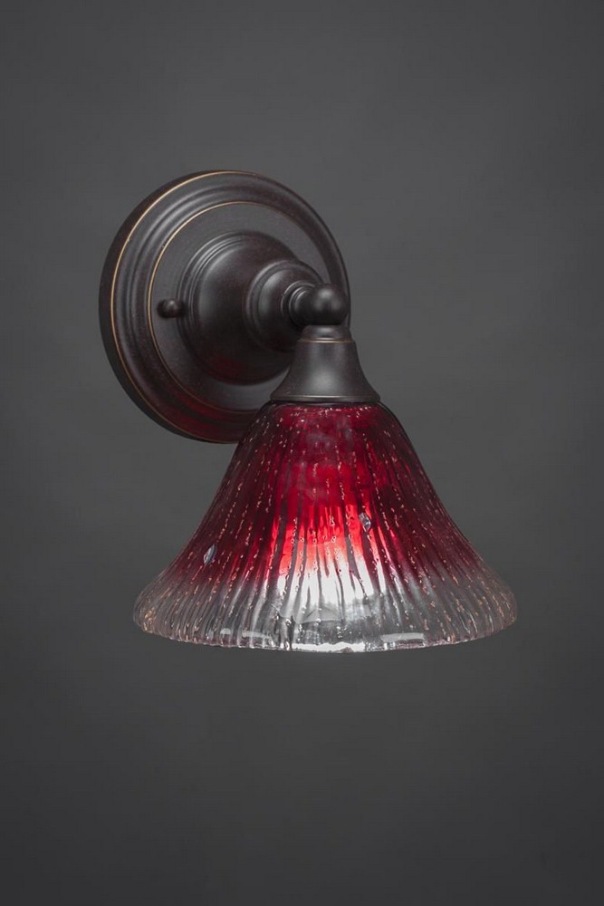 Toltec Lighting-40-DG-756-Any - 1 Light Wall Sconce-8.75 Inches Tall and 8 Inches Wide Dark Granite Raspberry Crystal Any - 1 Light Wall Sconce-8.75 Inches Tall and 8 Inches Wide