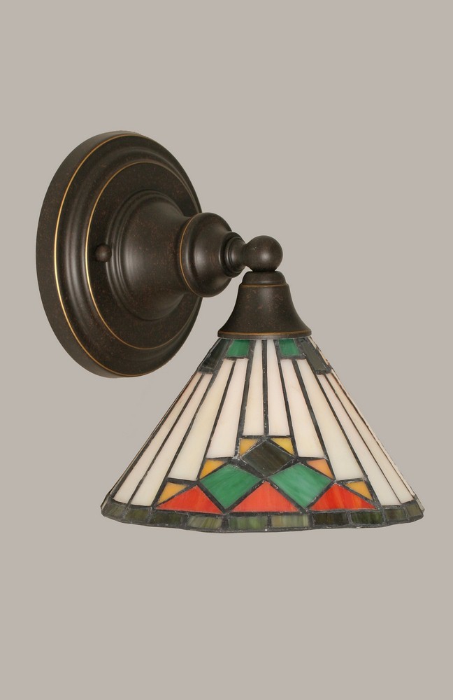 Toltec Lighting-40-DG-9375-Any - 1 Light Wall Sconce-8.75 Inches Tall and 7 Inches Wide Dark Granite Green Sunray Mini Art Any - 1 Light Wall Sconce-8.75 Inches Tall and 7 Inches Wide