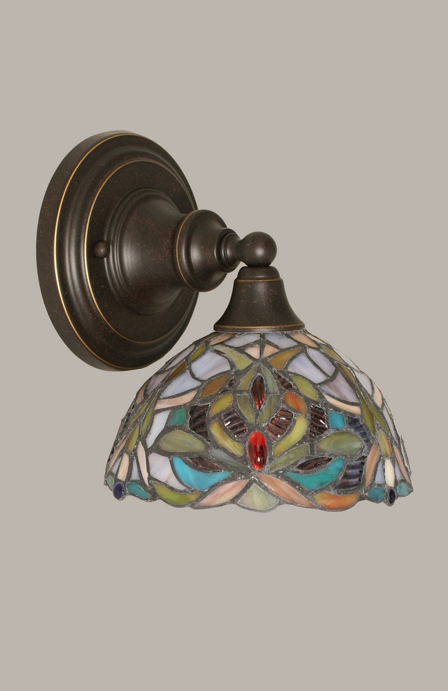 Toltec Lighting-40-DG-9905-Any - 1 Light Wall Sconce-8.5 Inches Tall and 7 Inches Wide Dark Granite Kaleidoscope Mini Art Any - 1 Light Wall Sconce-8.5 Inches Tall and 7 Inches Wide