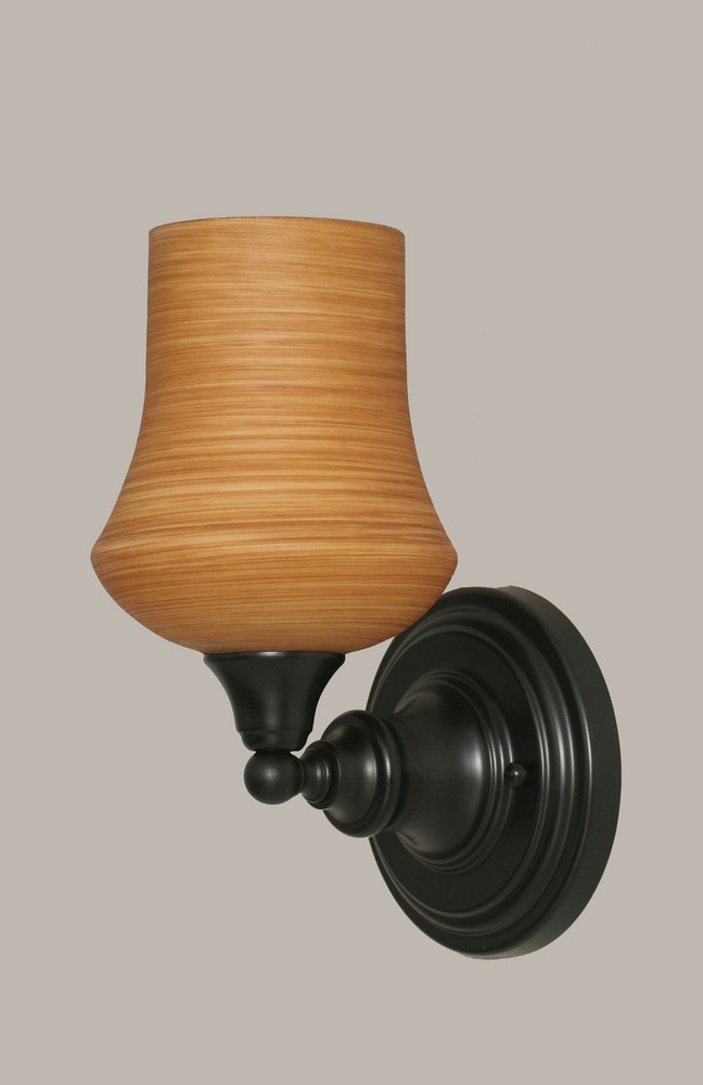 Toltec Lighting-40-MB-680-Any - 1 Light Wall Sconce-11 Inches Tall and 5 Inches Wide Matte Black Zilo Cayenne Linen Any - 1 Light Wall Sconce-11 Inches Tall and 5 Inches Wide