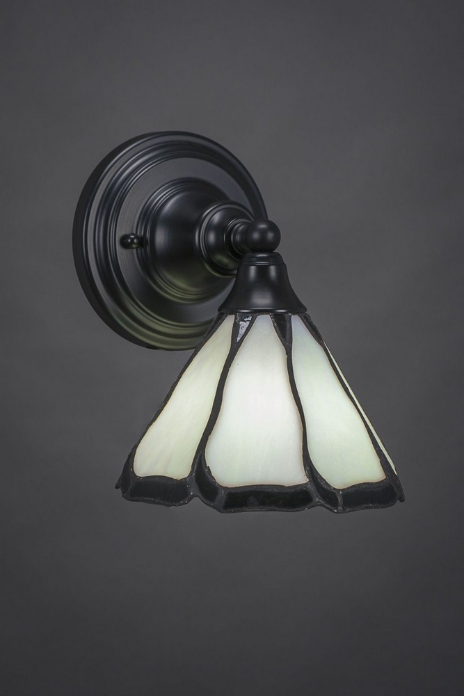 Toltec Lighting-40-MB-9125-Any - 1 Light Wall Sconce-8.25 Inches Tall and 7 Inches Wide Matte Black Pearl/Black Flair Art Any - 1 Light Wall Sconce-8.25 Inches Tall and 7 Inches Wide