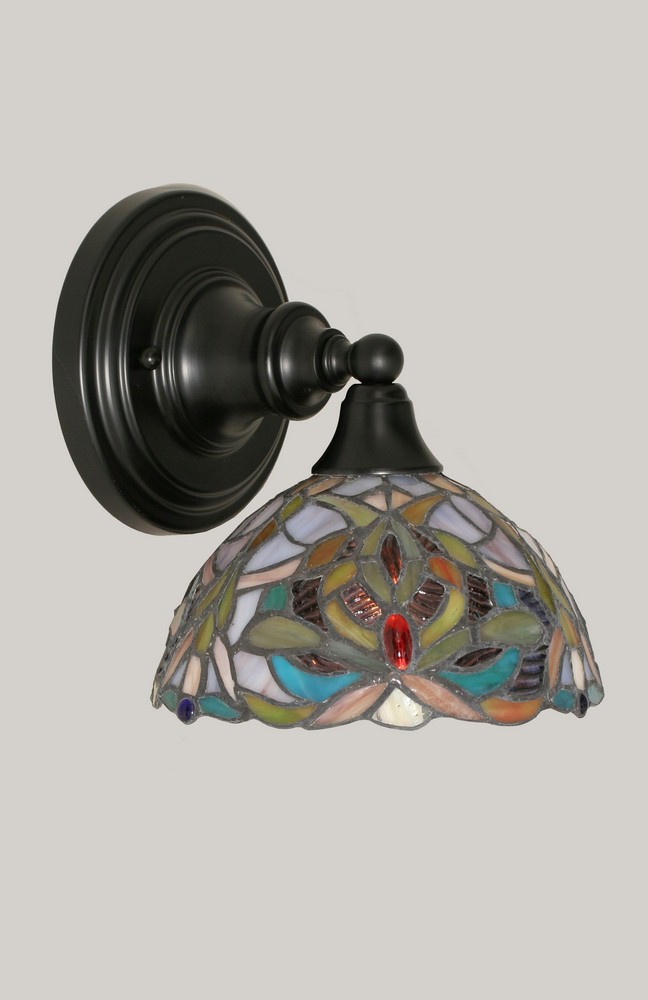 Toltec Lighting-40-MB-9905-Any - 1 Light Wall Sconce-8.5 Inches Tall and 7 Inches Wide Matte Black Kaleidoscope Mini Art Any - 1 Light Wall Sconce-8.5 Inches Tall and 7 Inches Wide