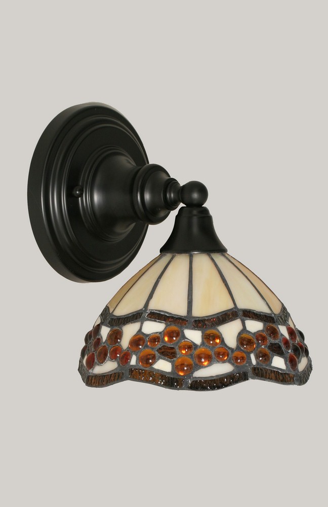 Toltec Lighting-40-MB-9975-Any - 1 Light Wall Sconce-8.5 Inches Tall and 7 Inches Wide Matte Black Roman Jewel Mini Art Any - 1 Light Wall Sconce-8.5 Inches Tall and 7 Inches Wide