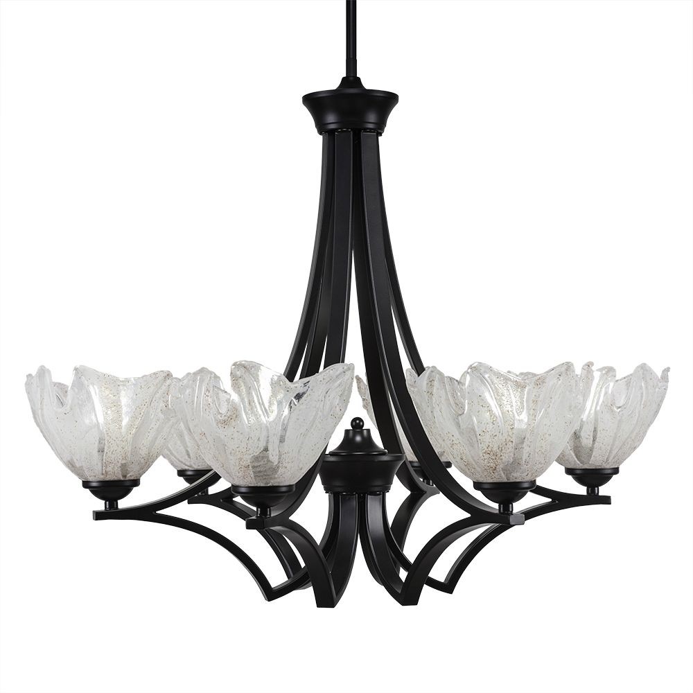 Toltec Lighting-566-MB-759-Zilo - 6 Light Chandelier-22.5 Inches Tall and 28 Inches Wide   Zilo - 6 Light Chandelier-22.5 Inches Tall and 28 Inches Wide