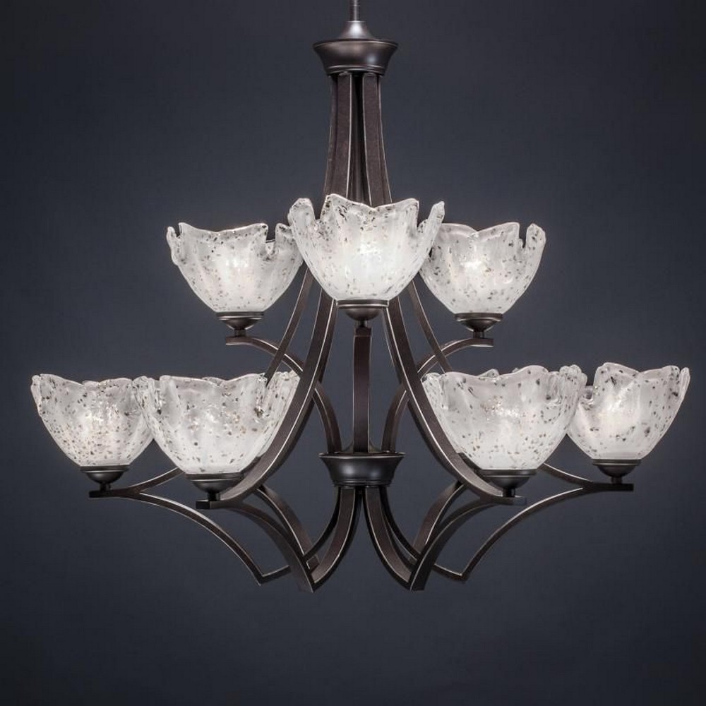 1819857 Toltec Lighting-569-DG-755-Zilo - 9 Light Chandeli sku 1819857