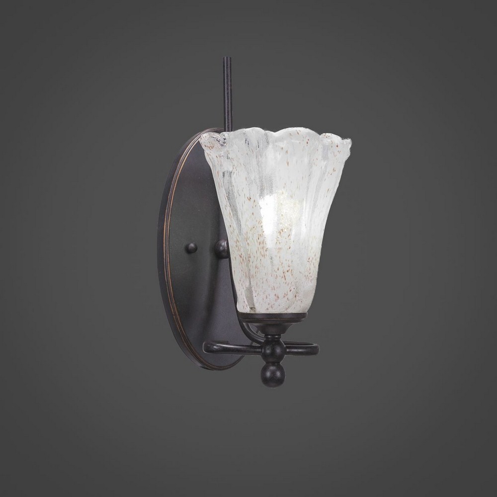 Toltec Lighting-591-DG-729-Capri - 1 Light Wall Sconce-13 Inches Tall and 9 Inches Wide Dark Granite Italian Ice Dark Granite Finish with Italian Ice Glass