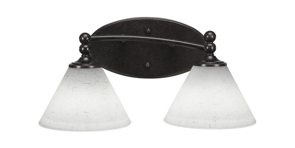 Toltec Lighting-592-DG-312-Capri - 2 Light Bath Bar-8.25 Inches Tall and Inches Wide Dark Granite White Muslin Capri - 2 Light Bath Bar-8.25 Inches Tall and Inches Wide